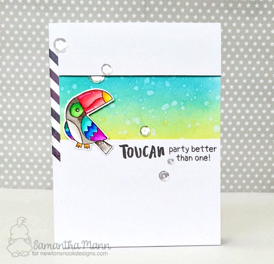 Toucan Card by Samantha Mann  | Toucan Party Stamp Set and Die Set by Newton's Nook Designs #newtonsnook #handmade