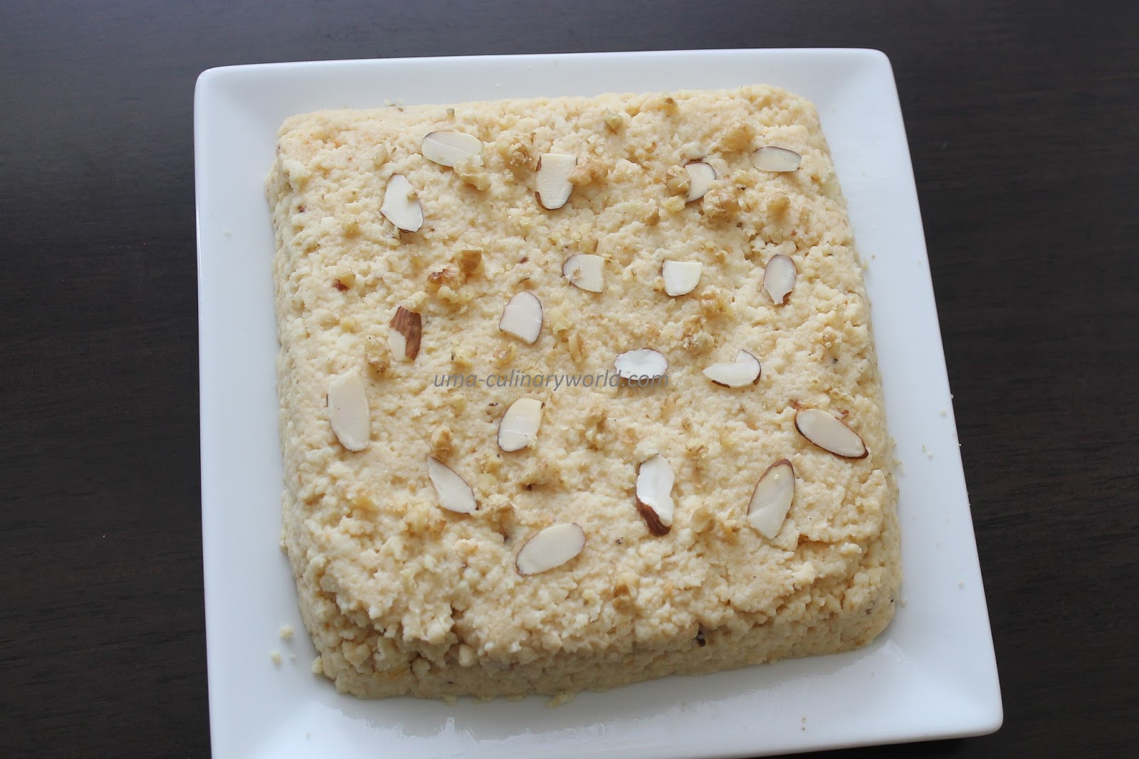 Oven Baked Ricotta Cheese Kalakand / Milk Cake