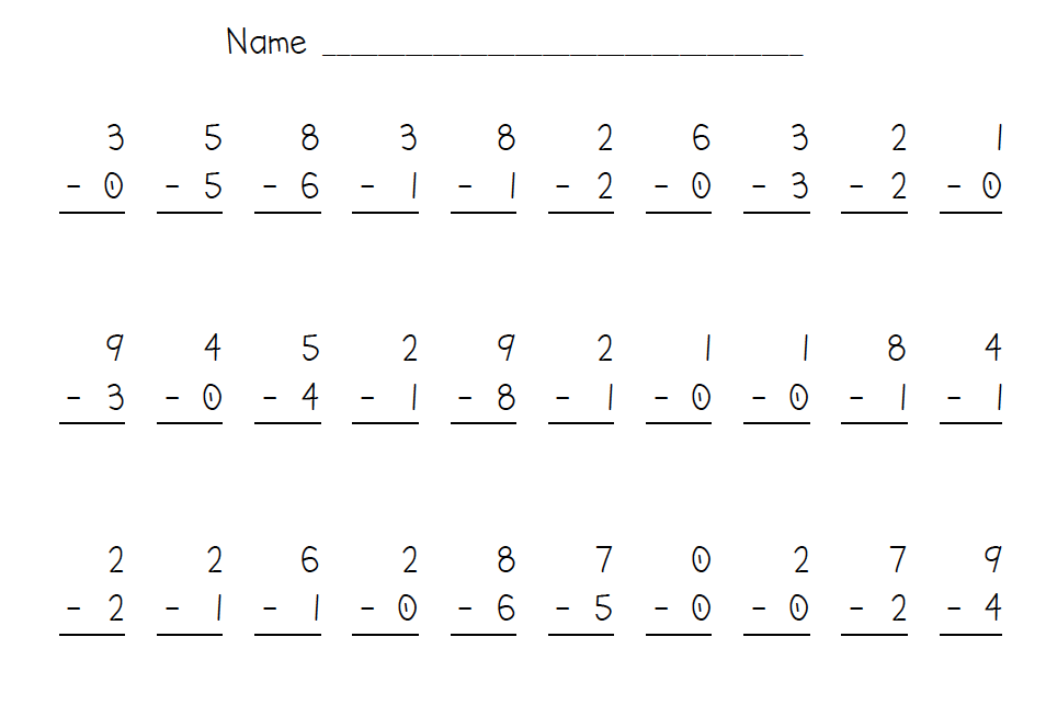 Addition And Subtraction Fact Worksheets - Davezan
