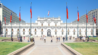 El Palacio de La Moneda, sede de la presidencia de la República de Chile, en Santiago de Chile