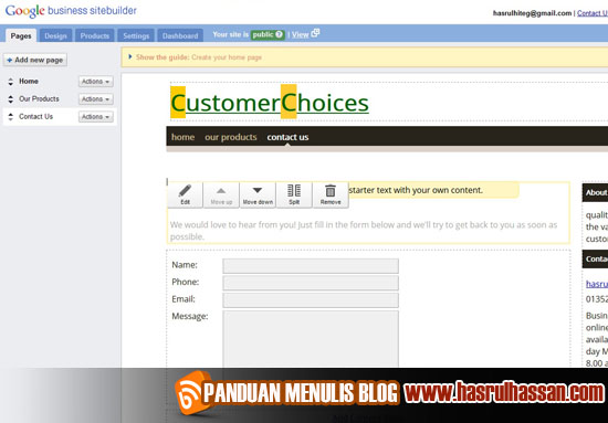 Cara Membuat Laman Web Tanpa Kos Dengan Pembina Laman 2020