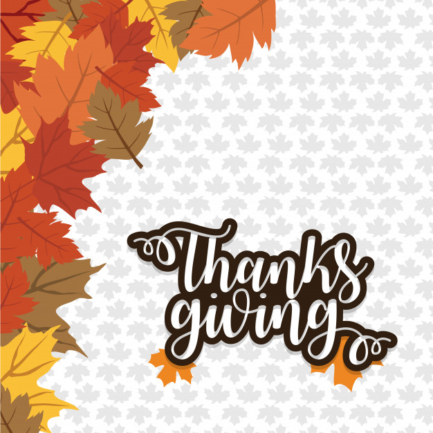 Vector banners with orange autumn leaves. Thanksgiving Free Vector