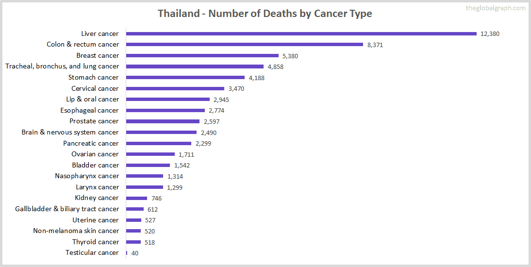 Major Risk Factors of Death (count) in Thailand