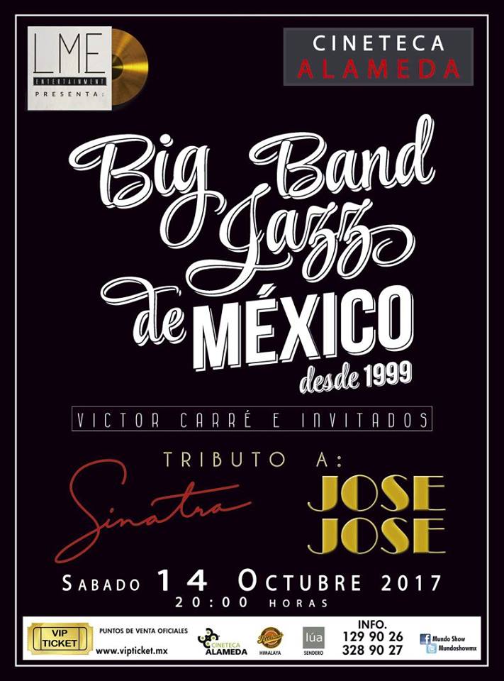 paraje tunero Tributo a José José y Frank Sinatra con la Big Band Jazz