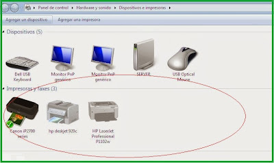 lista de impresoras sistema operativo windows 7