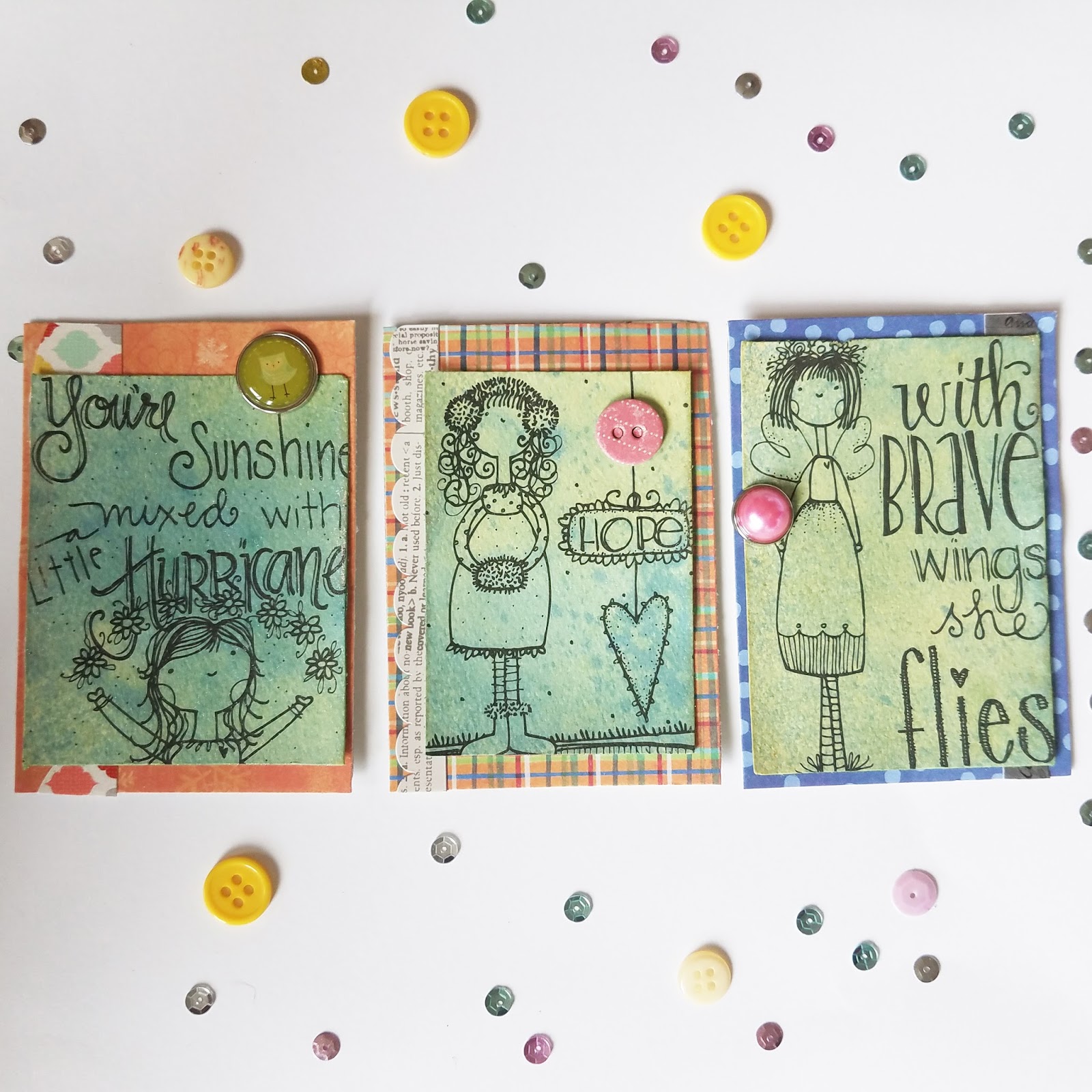 Erin Reed Makes Misted ATC Cards **Remember When Blog Hop**