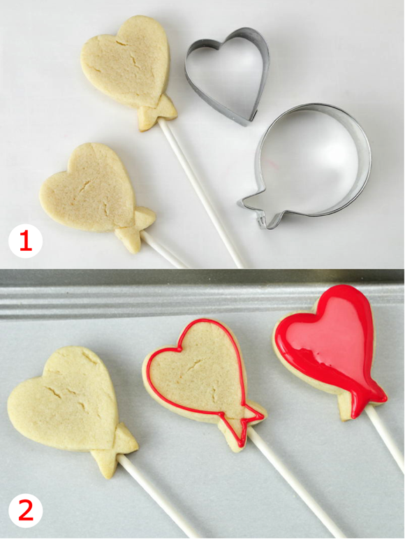 DIY Heart Balloon Cookies Recipe - via BirdsParty.com