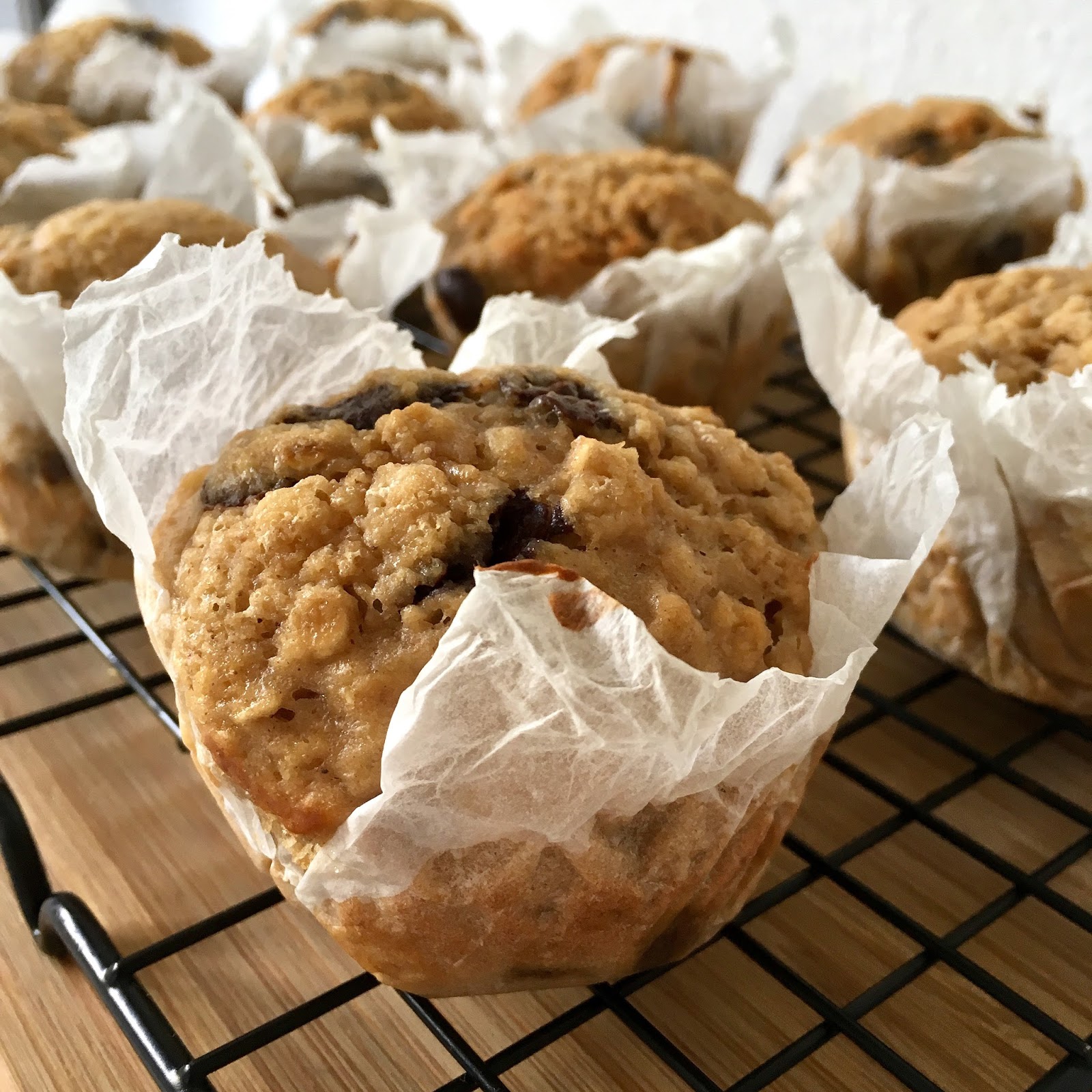 Frau Mollig und die Pfunde: Bananen-Haferflocken-Schoko-Muffins