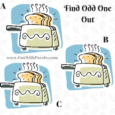 Odd One Out Picture Puzzle Toaster
