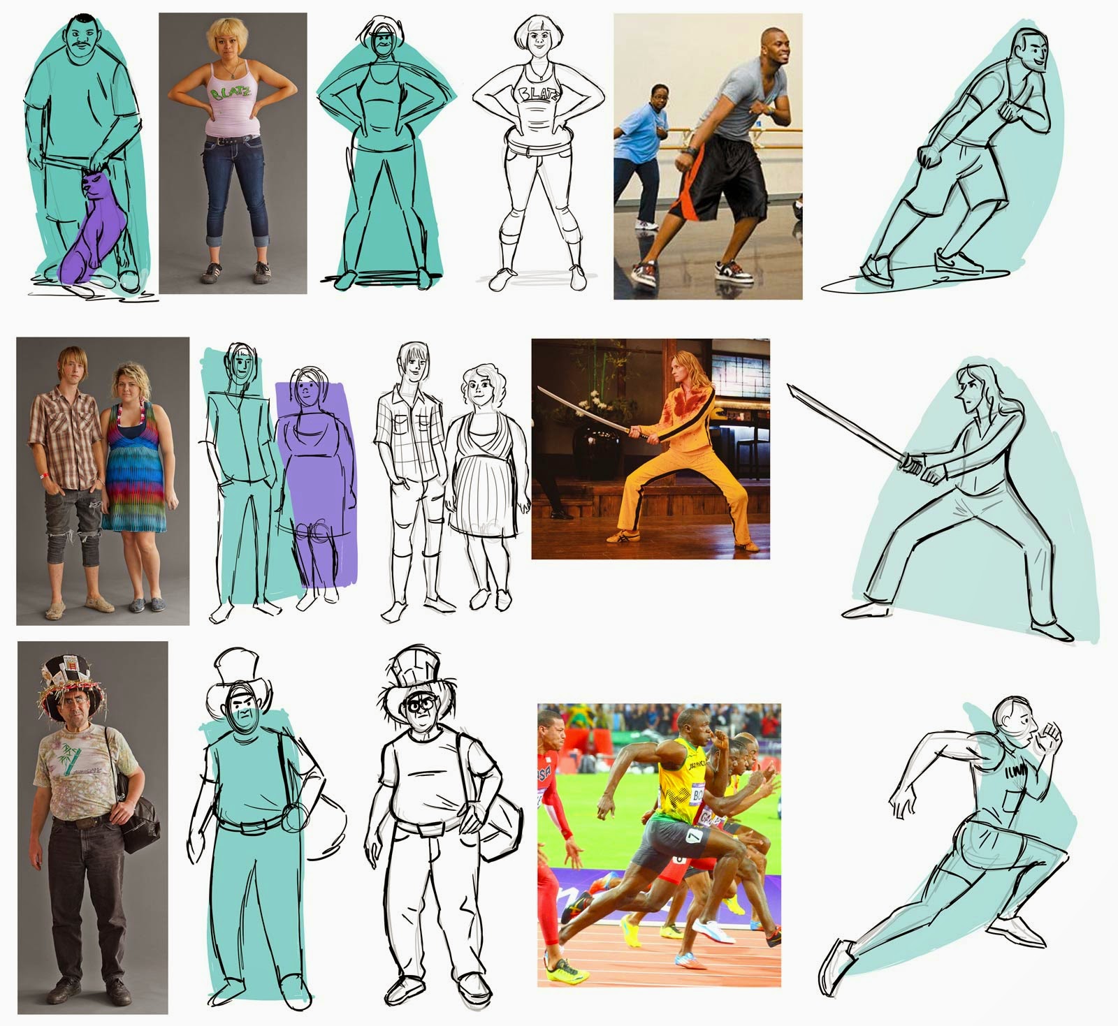 Learning drawing principles: poses
