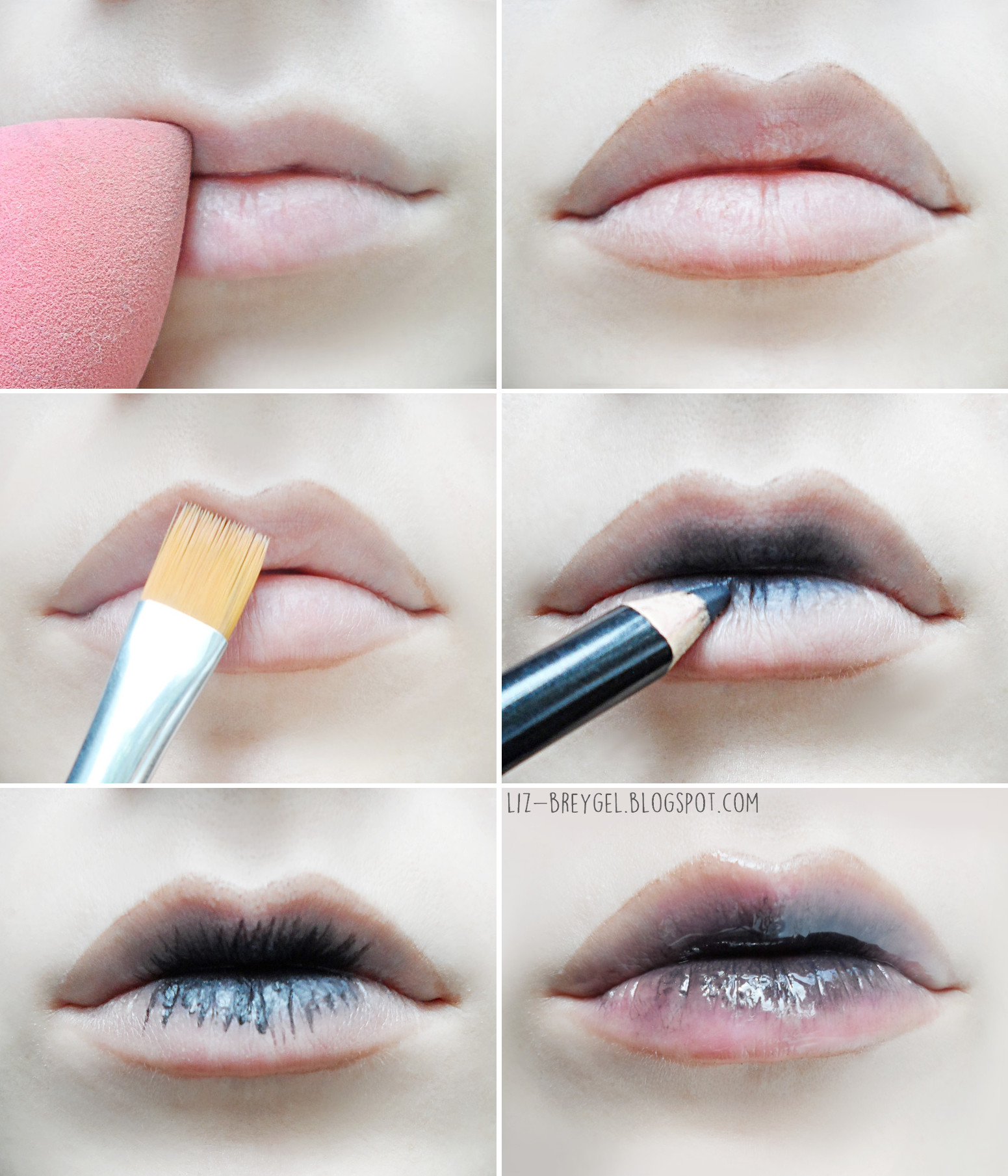 Ombre Lips, Gradient Lips liz breygel blogger tutorial step by step makeup plump full kylie jenner