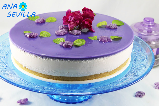 Tarta de caramelos violetas con Thermomix. Ana Sevilla