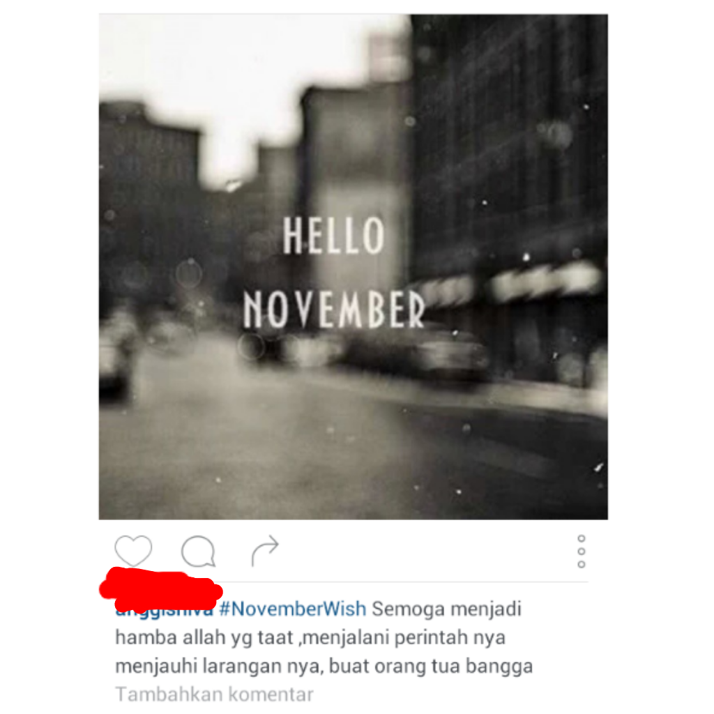 Catatan Di Novemberwish Daffa Ardhan