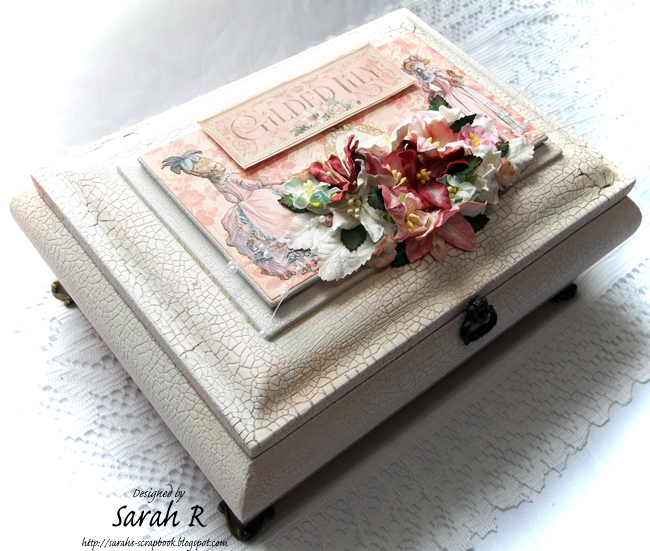 Scattered Pictures and Memories Upcycled Jewelry Box using Graphic 45