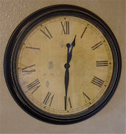 Black Distressed Clock (SOLD)