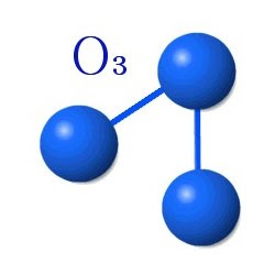 Molecula de ozono.
