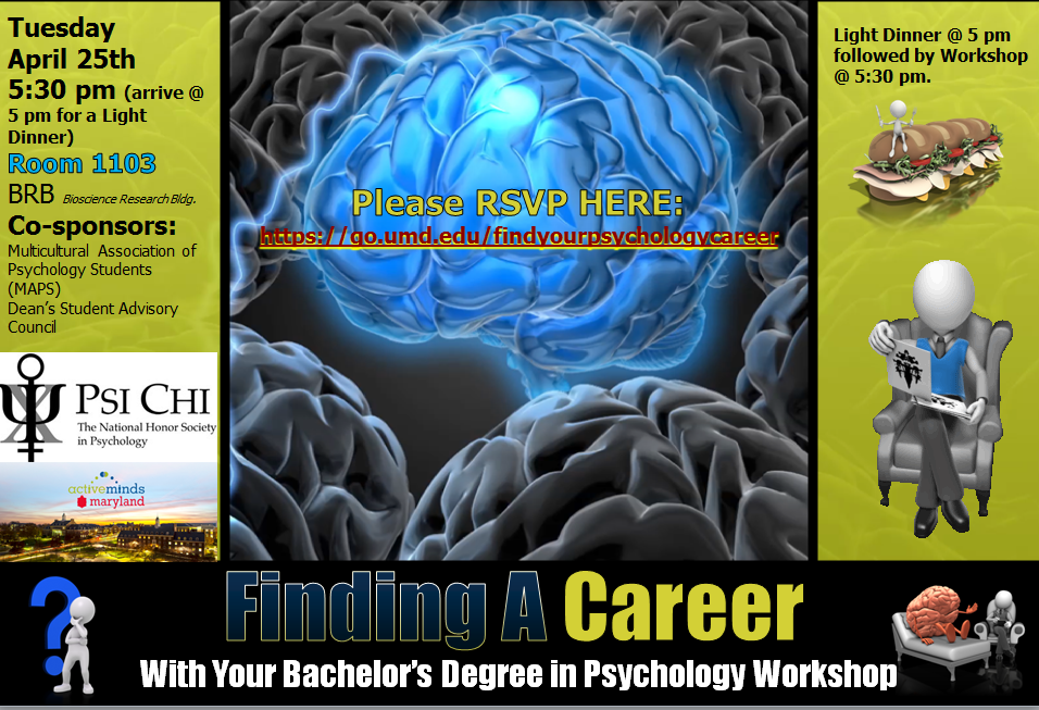 UMD PSYC ENews Finding A Career With Your Bachelor's Degree in
