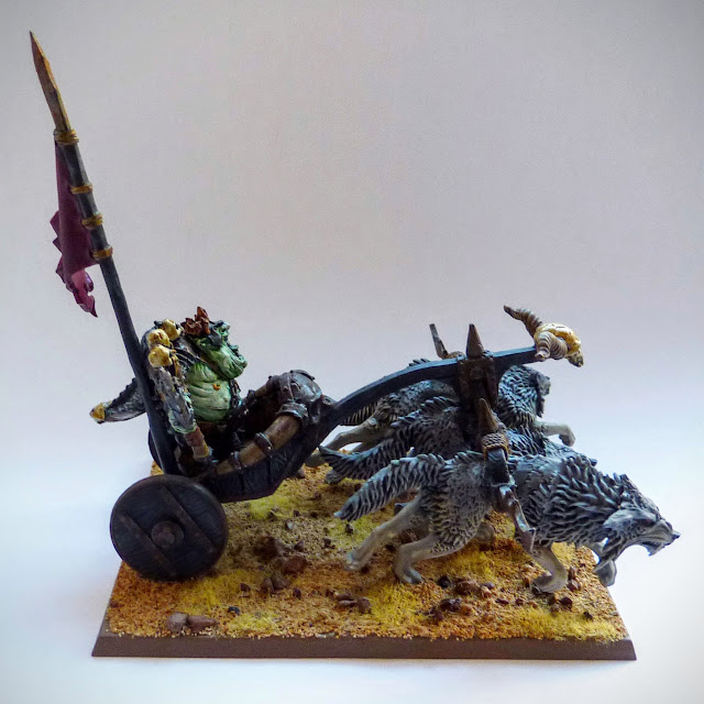 Grom the Paunch conversion for Orcs & Goblins, Warhammer Fantasy Battle from Avatars of War Goblin King.