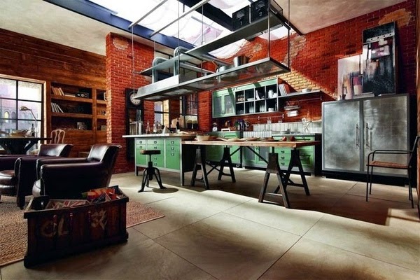 Vintage style loft environments