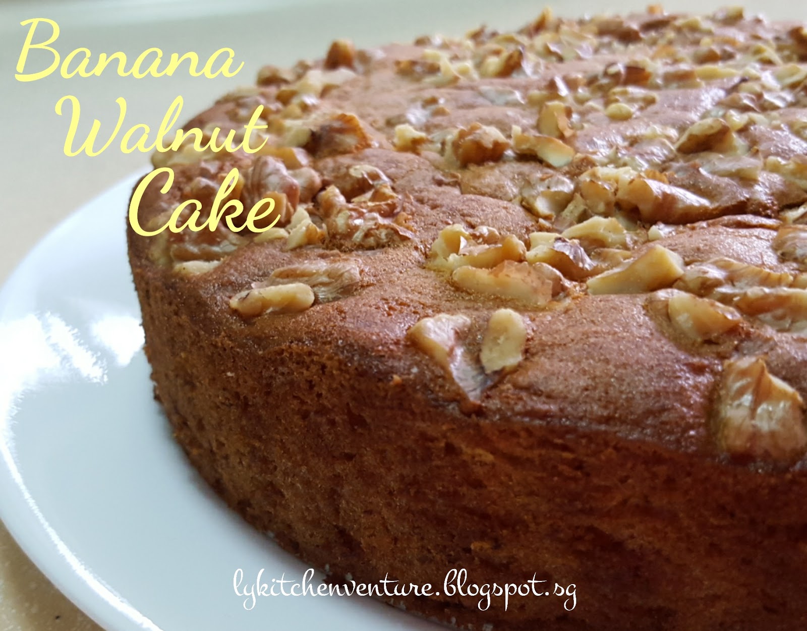 LY's Kitchen Ventures Banana Walnut Cake