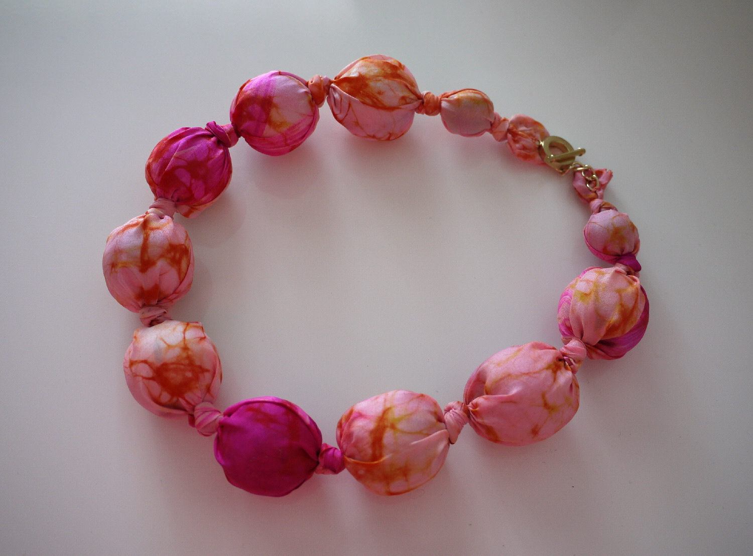 Category Beautiful Silk Bead Necklace DIY