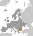 Bulgaria on Europe map where Bulgars live