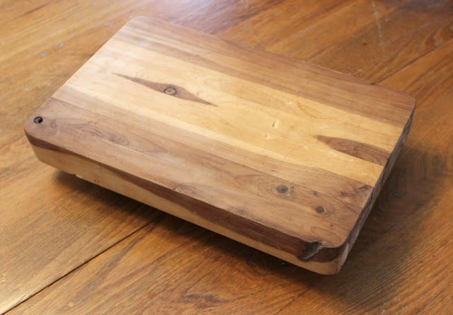 Grain Sack Stripe Wood Bread Board - Small (White)