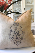 Burlap Pillow in Chocolate