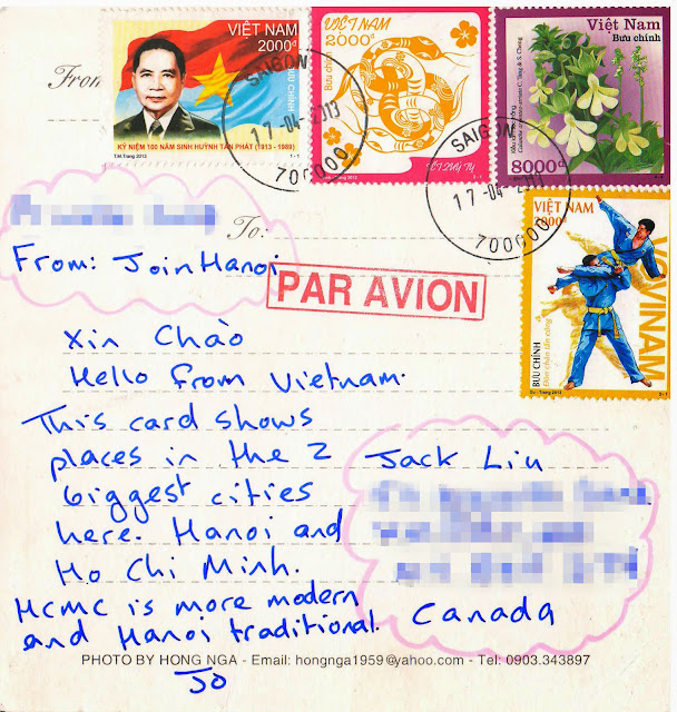 One postcard, One world Postcard from Vietnam