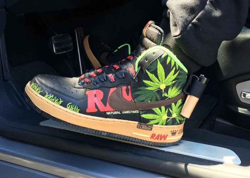 raw nike air force ones