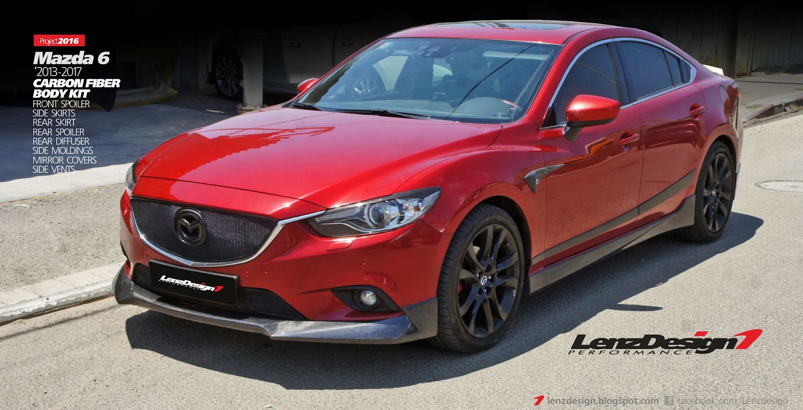 Mazda 6 Gj 2013 2017 Lenzdesign Performance Carbon Fiber