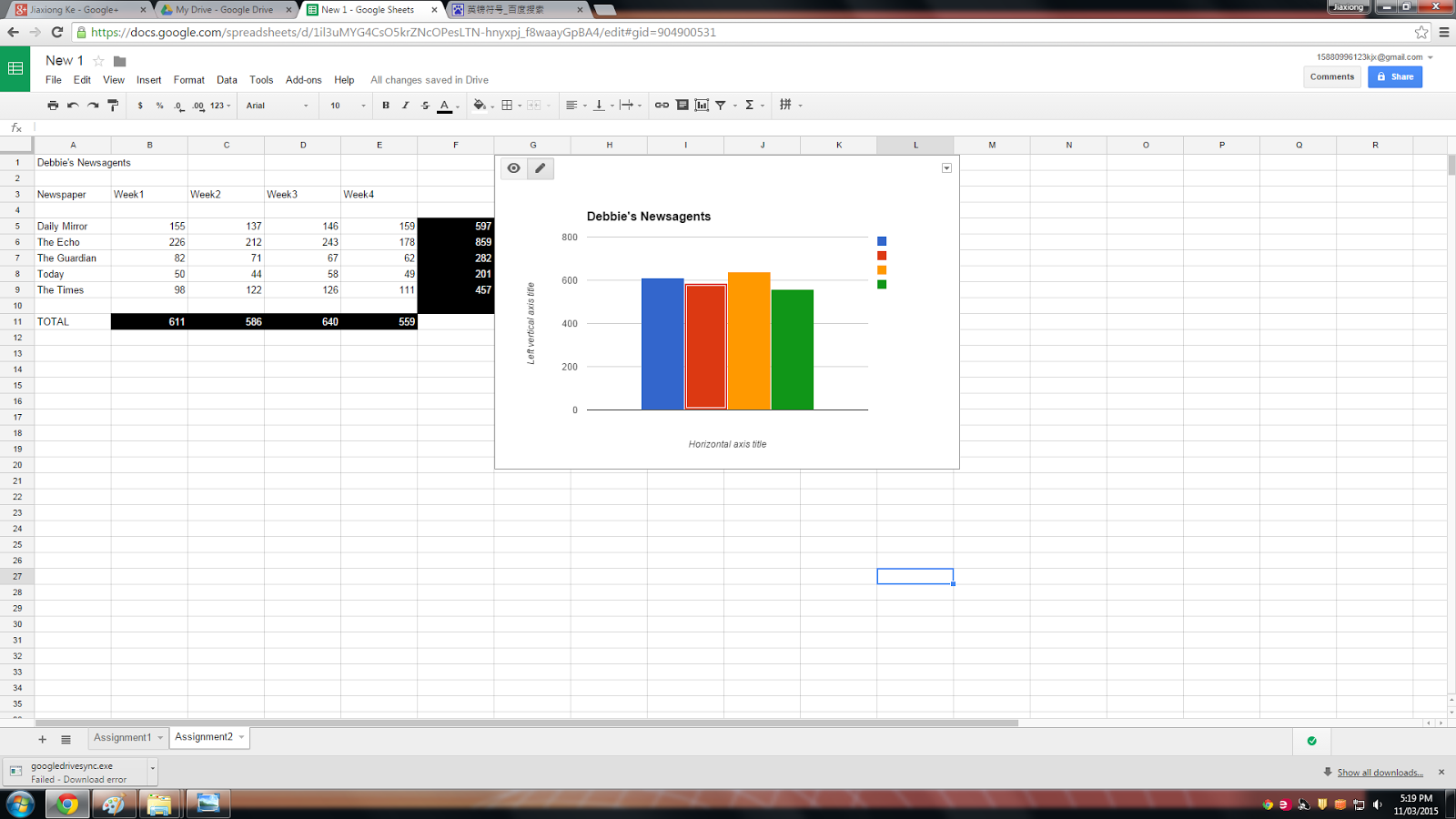 2789785: Spreadsheet Assignment 2 screenshot