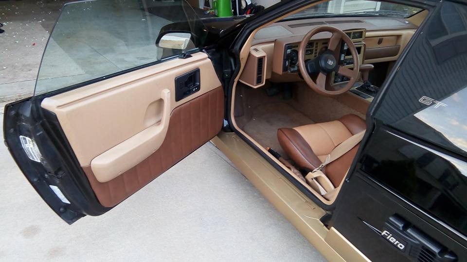 Pontiac Fiero Custom Leather Interior Design Ideas Black