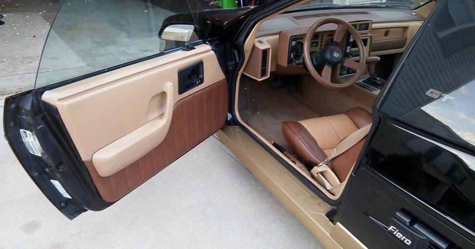 Pontiac Fiero Custom Leather Interior Design Ideas Black