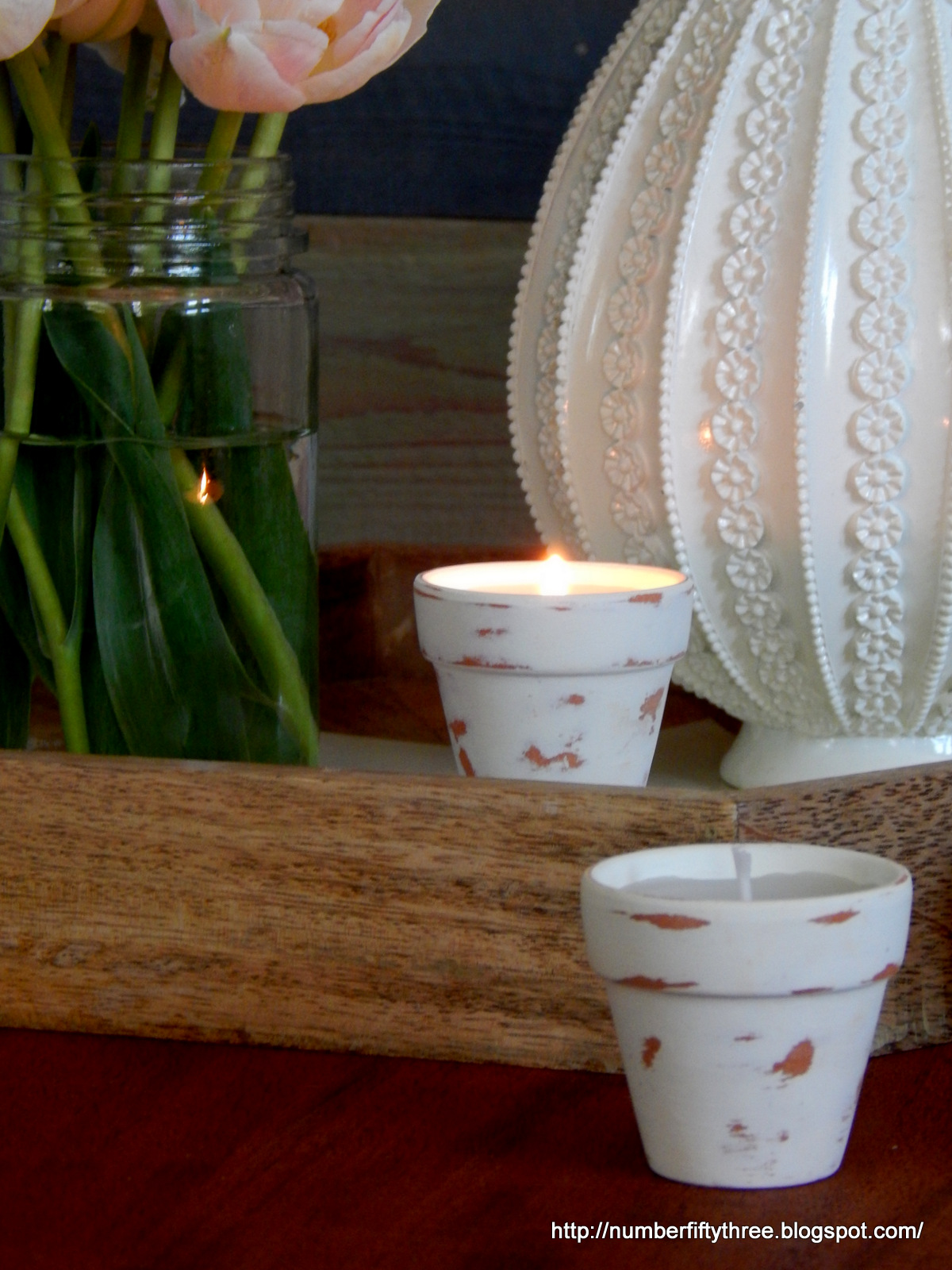 Cute terra cotta pot candles Jennifer Rizzo