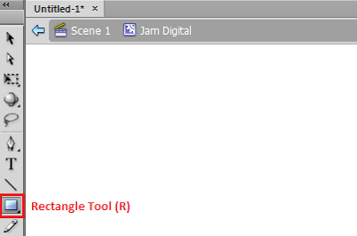 Gambar Petunjuk Letak Rectangle Tool