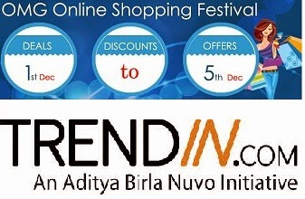 OMG Shopping Festival @ Trendin (Aditya Birla Nuvo): Get Rs.500 Extra Off on Clothing, Footwear & Accessories (Valid on Min Cart Value of Rs.1500 or above)