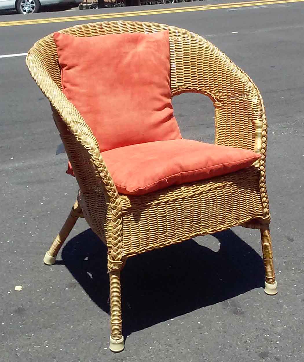 UHURU FURNITURE & COLLECTIBLES SOLD Light Brown Wicker Chair with