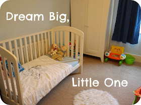 transition from cot to bed, toddler bed, dream big little one