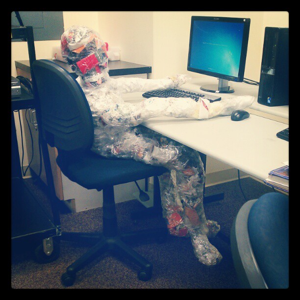 Dream. Pray. Create. Lesson idea Packing Tape People (Sculptures)