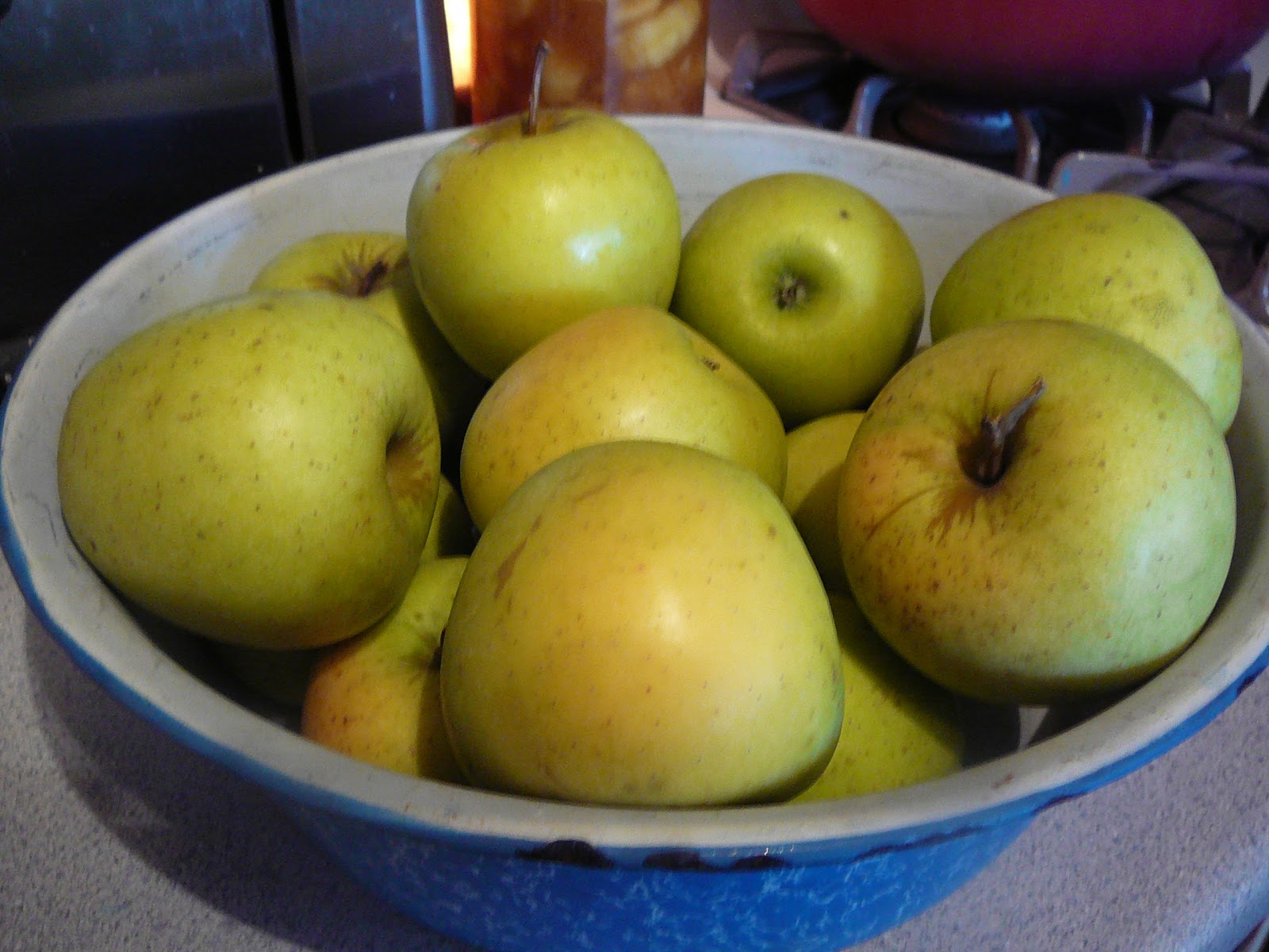 The Hidden Pantry Cinnamon Candy Apple Butter in the Crockpot.