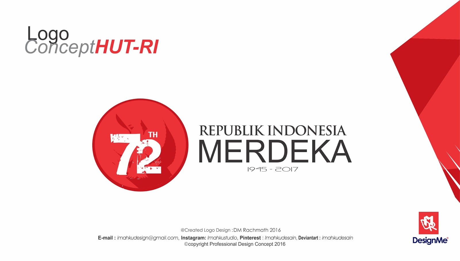 HUT KEMERDEKAAN  REPUBLIK INDONESIA LOGO KONSEP Imahku Desain 