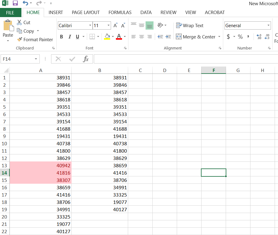 how-to-compare-two-lists-of-values-in-microsoft-excel-example