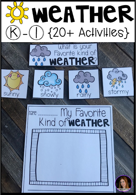 Are you looking for factual and fun weather activities for your kindergarten and first grade classroom?  Our weather unit is just what you need! 
