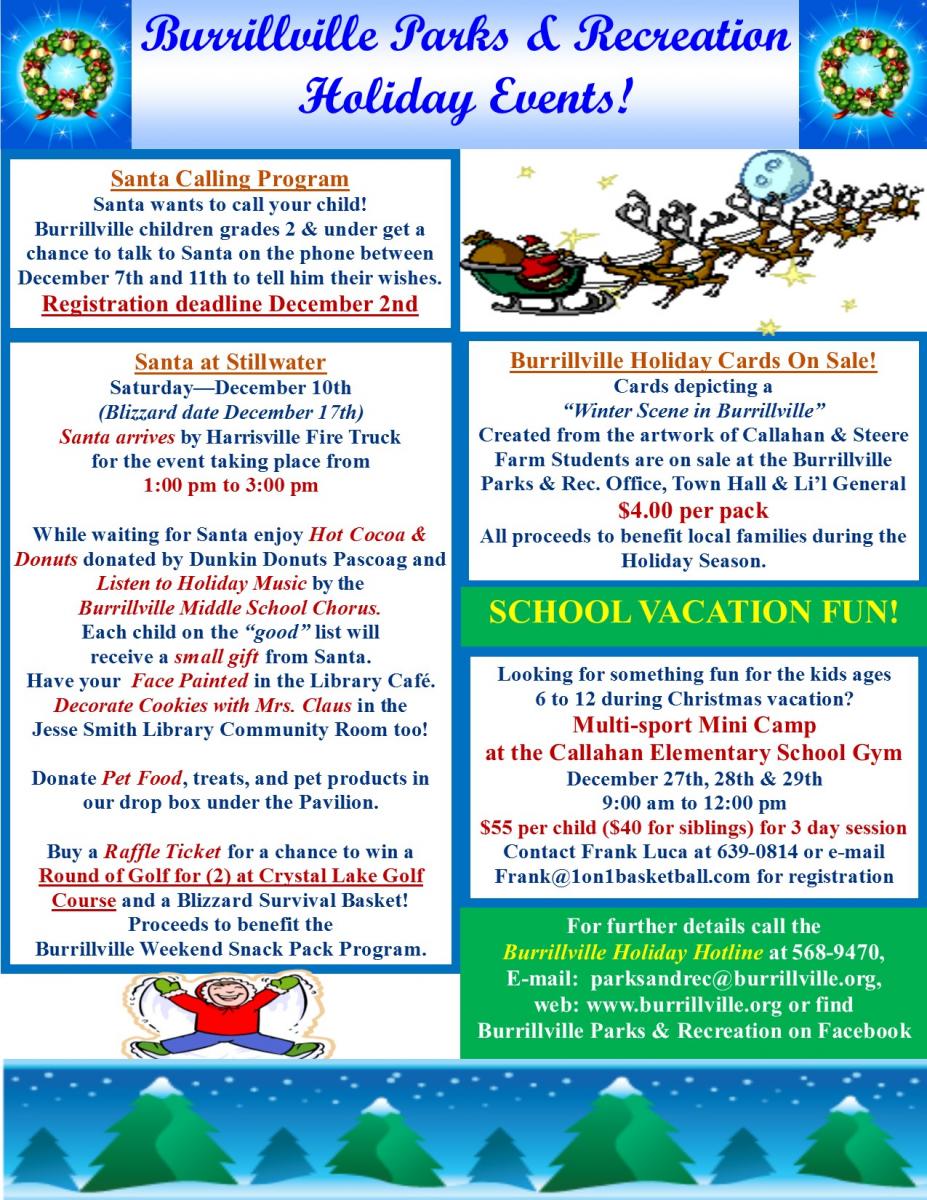 My Northwest Rhode Island Burrillville Holiday Events