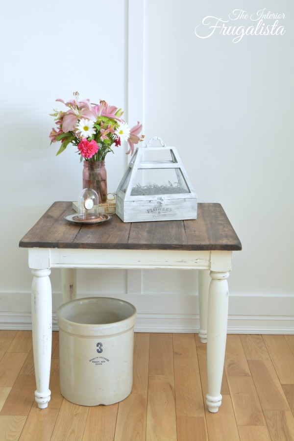 Farmhouse Side Table Makeover Interior Frugalista