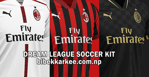 AC Milan 2019-2020 Dream League Soccer Kit and Logo– Serie A