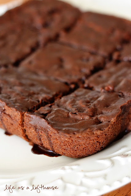 Chocolate Fudge Brownies are gooey and chocolatey brownies covered in a chocolate glaze. Life-in-the-Lofthouse.com