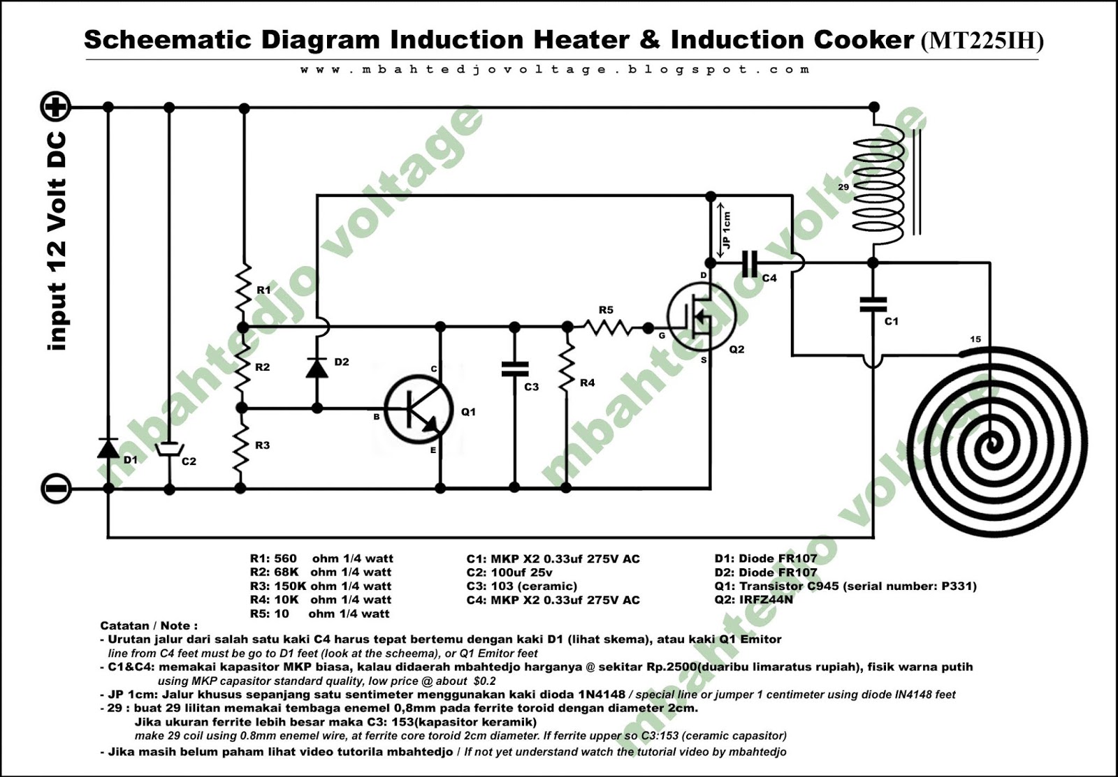 mbahtedjo voltage How to make induction cooker & Induction Heater