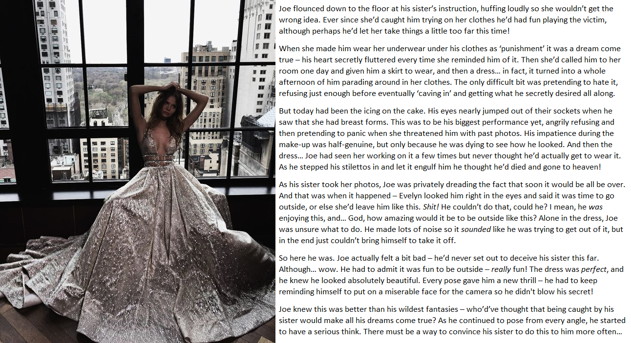Emily's TG Captions Forced Fashion Show Joe (2/3)